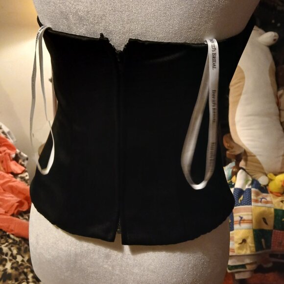 David's Bridal Womens Size 4 Black Strapless Bustier Top - Picture 4 of 13